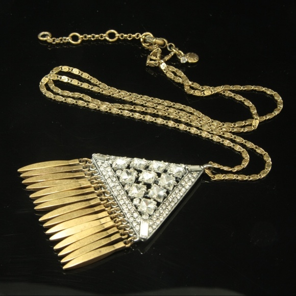 J. Crew Jewelry - J. Crew Necklace with Rhinestone Pyramid Pendant